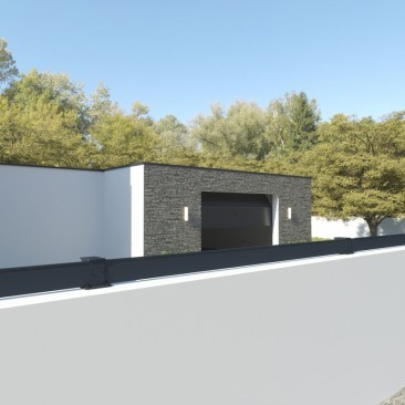 Kit de 2 à 8m, Clôture STARTER Aluminium Pleine Kit, Hauteur max 1100 mm, Gris ou Blanc