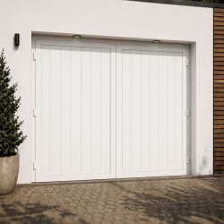 Porrte de Garage Aluminium à Battant Ourania Série FROIDE 2 vantaux Sur mesure