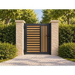 Portillon NATURAIME Tilleuls Aluminium Sur Mesure