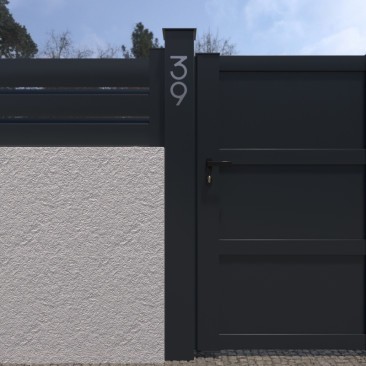 Poteau Aluminium 150x150 mm Hauteur 2200 mm Gris