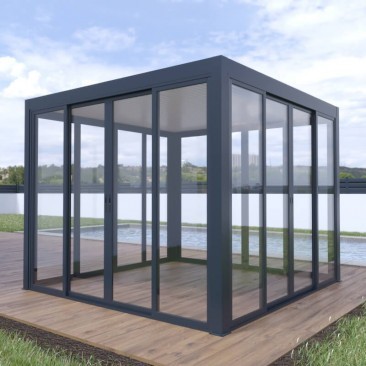 Pergolanda Toit Plat Toute Fermée 3x3 M