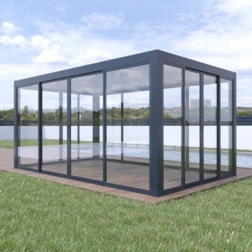 Pergolanda Toit Plat Toute Fermée 5x3 M