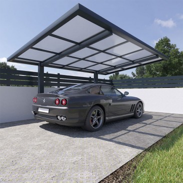 Carport Aluminium Contemporain 2 Poteaux 5000 x 3000 mm